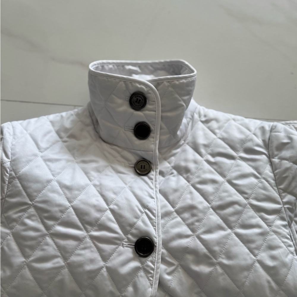 Burberry Beige and Red Quilted Fabric Jacket in size Small - Picture 12 of 15